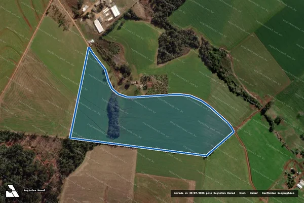 Imagem de satélite de Lote rural 01 e Parte dos Lotes 04 e 05 - Gleba B em Xaxim - SC