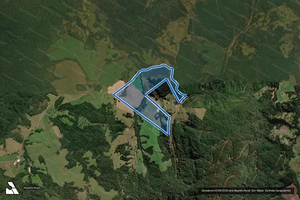 Imagem de satélite de SANTO VELHO em Ponte Alta - SC