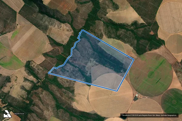 Imagem de satélite de FAZENDA PALMEIRAS LUGAR DENOMINADO QUATRO GERAÇÕES - Gleba 02 em Unaí - MG