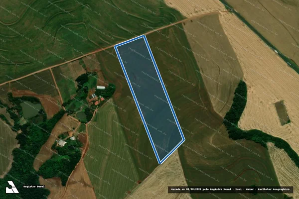 Imagem de satélite de LOTE Nº 37-A, DO 3° POLÍGONO DA FAZENDA SANTA CRUZ - Parte 1 em Pranchita - PR