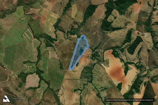 Imagem de satélite de FAZENDA CAMPO REDONDO - 001 em Rio Paranaíba - MG