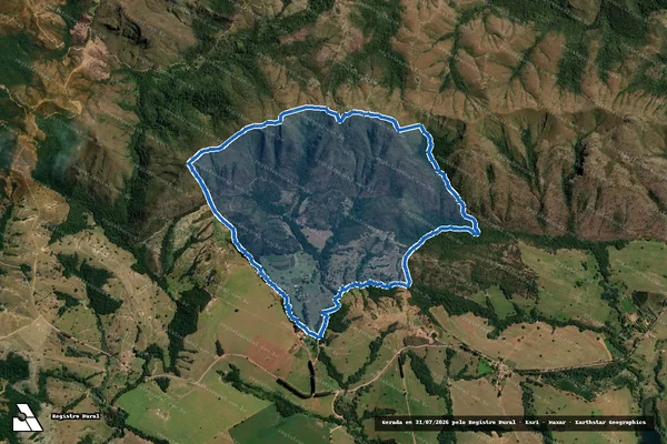 Imagem de satélite de Fazenda Sete Voltas ou Funil - Parte 1 em Delfinópolis - MG