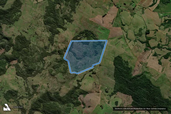 Imagem de satélite de Fazenda Nossa Senhora da Conceição GLEBA 4 - Parte 1 em Santiago - RS