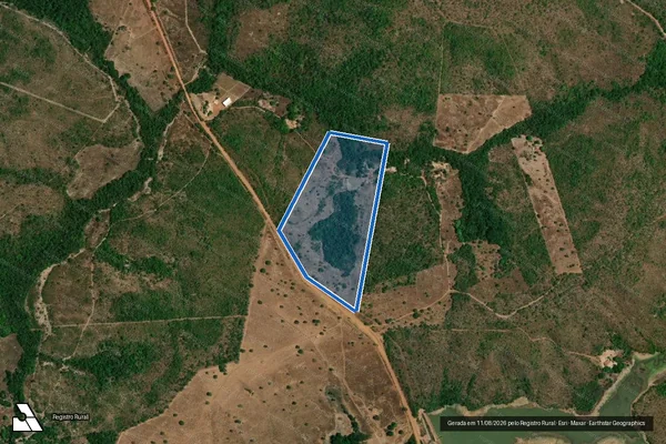 Imagem de satélite de Chácara Três irmãos - Terreno Suburbano - Parcela 1 em Cristalândia - TO