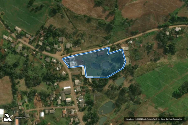 Imagem de satélite de LOTE RURAL Nº 208 GLEBA A - PARCELA 02 em Dionísio Cerqueira - SC