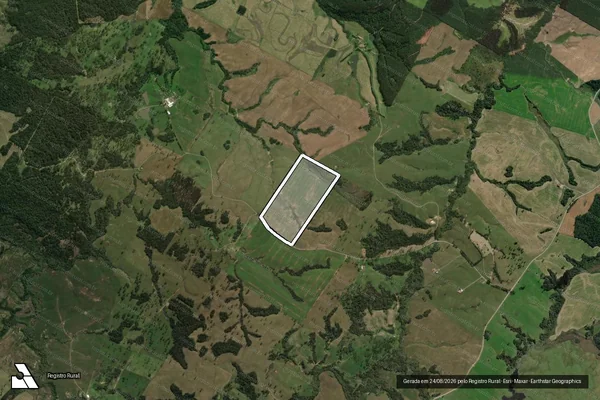 Imagem de satélite de Fazendinha Campo Chato - Matrícula n° 470 em Otacílio Costa - SC