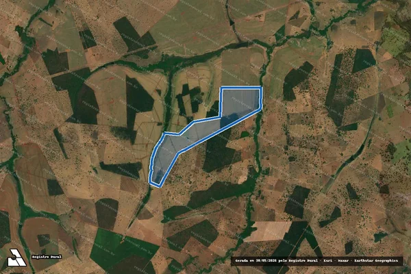 Imagem de satélite de FAZENDA SÃO JERÔNIMO GRANDE ARAPUÁ - 001 em Santa Vitória - MG