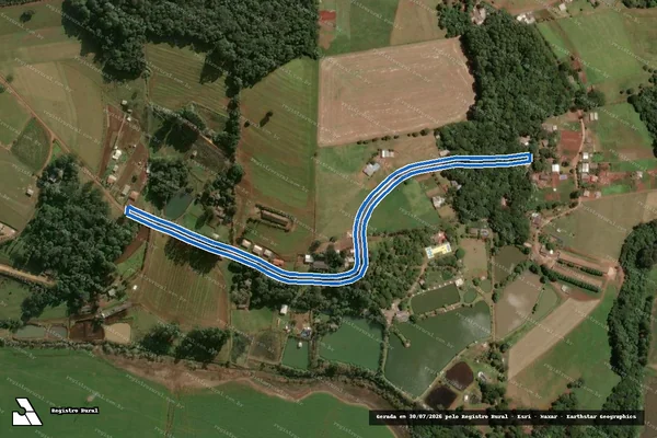 Imagem de satélite de P.A. CHAPECO - GL01 - Estrada municipal - Parte 2 em Guatambú - SC