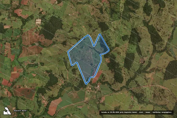 Imagem de satélite de FAZENDA CAPOEIRÃO - 001 em Damolândia - GO