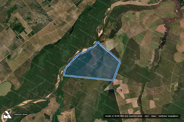 Imagem de satélite de FAZENDA SÃO FERNANDO em Jussara - GO