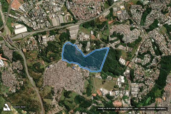 Imagem de satélite de LOTE AREA B / Parcela 1 em Mogi das Cruzes - SP