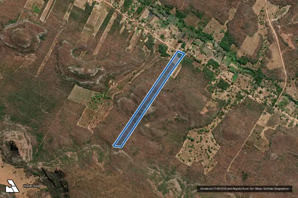 Imagem de satélite de Boa Sorte Baixão do Careca - Parte 1 em Palmeira do Piauí - PI