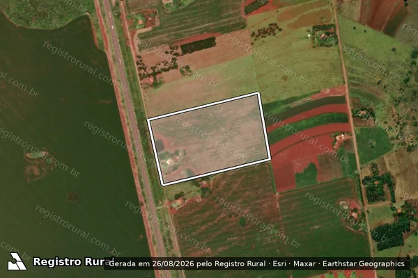 Imagem de satélite de Projeto de Assentamento Sucesso - Lote 70 em Nova Alvorada do Sul - MS