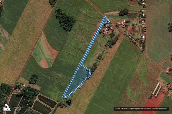 Imagem de satélite de LOTE RURAL 244A GLEBA DAS MITRAS - Parte 1 em Missal - PR