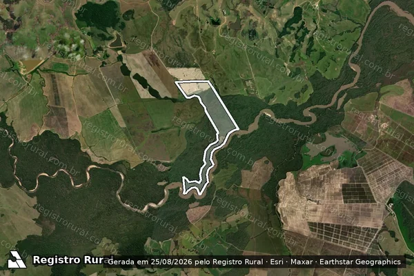 Imagem de satélite de FAZENDA LIMEIRA / GLEBA A em Santa Maria - RS