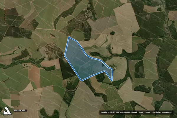 Imagem de satélite de Fazenda Estrela Branca - Parte 1 em Dois Córregos - SP