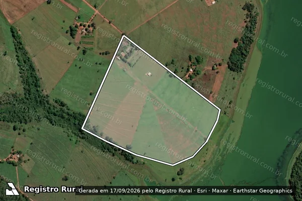 Imagem de satélite de Projeto de Assentamento Esmeralda - LOTE 44 em Pereira Barreto - SP