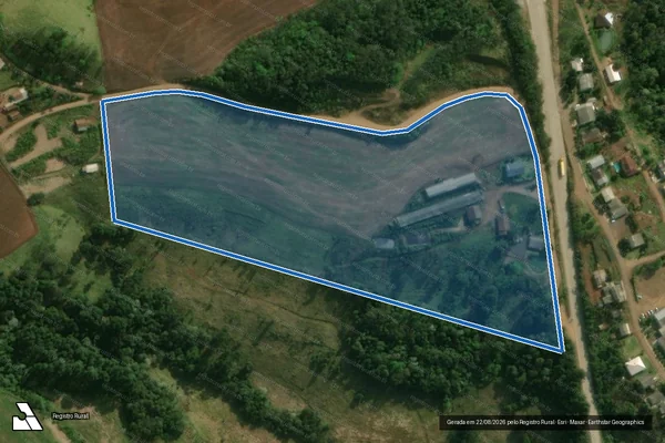 Imagem de satélite de Parte do Lote Rural n° 193 - Gleba B em Guaraciaba - SC