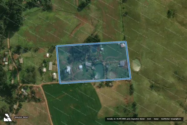 Imagem de satélite de PARTE DO LOTE RURAL Nº 52 - Parcela 1 em São Miguel do Oeste - SC