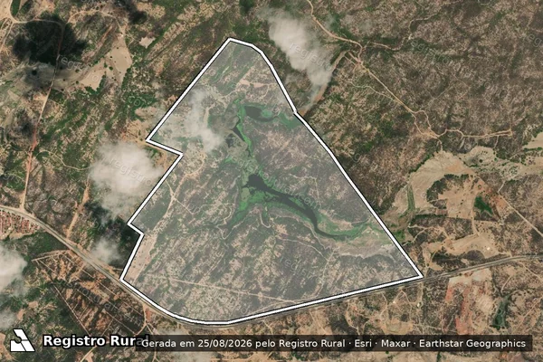 Imagem de satélite de SÍTIO PEDRA PRETA - Parte 1 em Cruzeta - RN