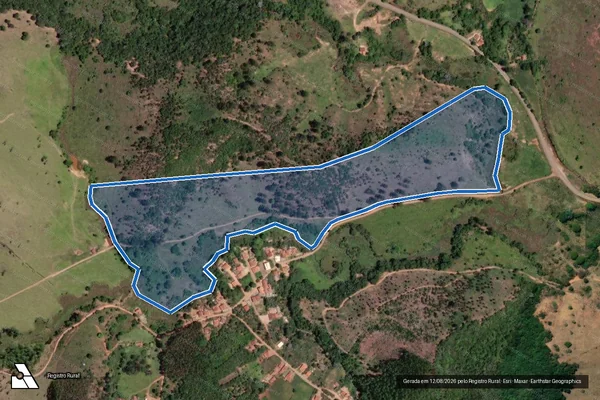 Imagem de satélite de FAZENDA DO CIGANO - Parte 1 em Dores de Guanhães - MG