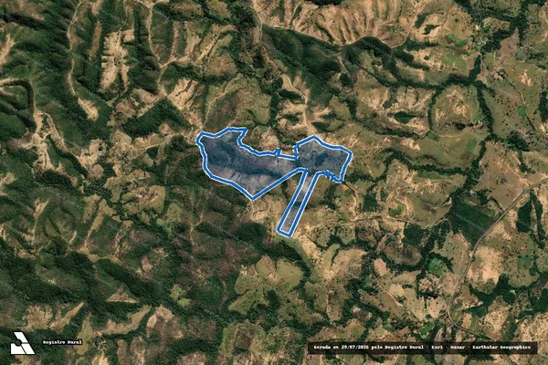 Imagem de satélite de FAZENDA RETIRO DAS PALMEIRAS - Parte 1 em Paineiras - MG