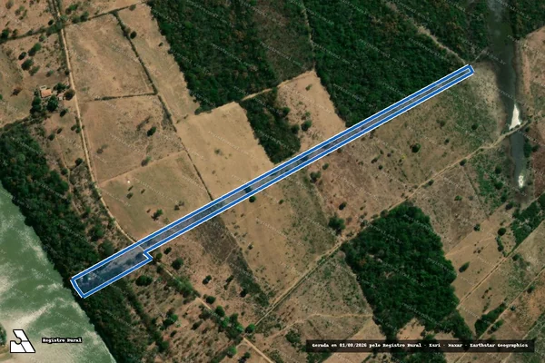Imagem de satélite de Fazenda Sabões - Gleba 01 em Ubaí - MG