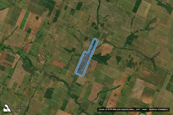 Imagem de satélite de LOTES 19, 21, 22 E PARTE DOS LOTES 18 E 20 QUADRA 87 - Parte 01 em Deodápolis - MS