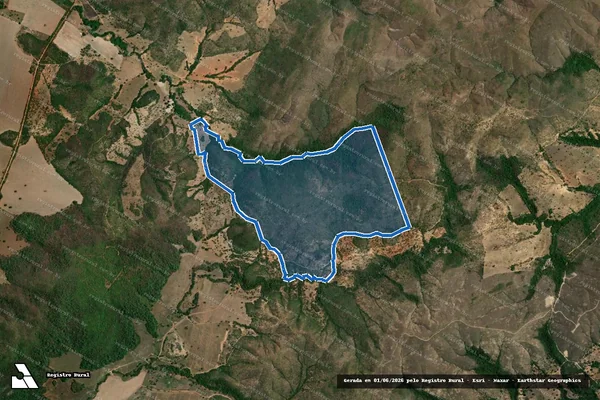 Imagem de satélite de Fazenda Salobo lugar Curral das Pedras - 001 em Vazante - MG