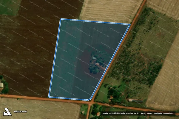 Imagem de satélite de P. A. Itamarati II (Gleba E) - Lote 1010 em Ponta Porã - MS