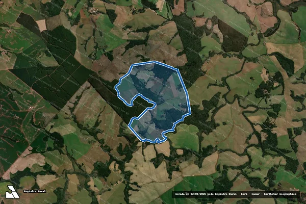 Imagem de satélite de Projeto de Assentamento Fazenda Machado - Perimetro total em Mangueirinha - PR