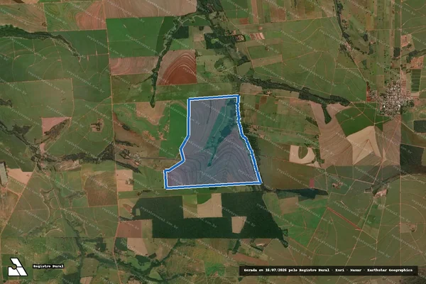 Imagem de satélite de FAZENDA CRISTINA - LOTES 3-N-P-Q,4,5 e 6 - Matrícula 15 em Jaguapitã - PR