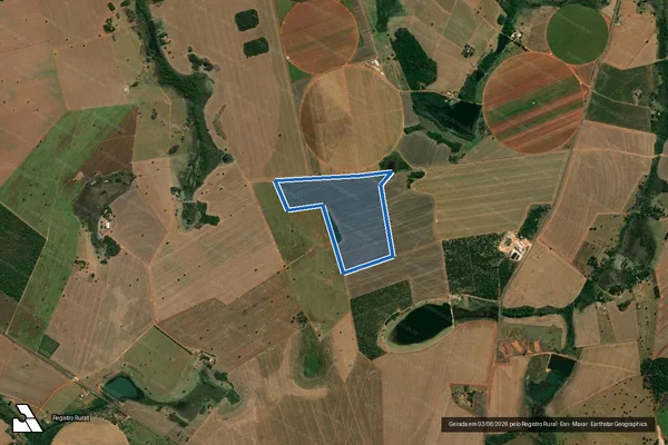 Imagem de satélite de FAZENDA FRAZÃO - 001 em Indiara - GO