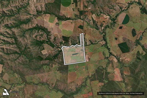 Imagem de satélite de FAZENDA LAMARÃO  E PIAU  - Parcela 1 em Unaí - MG
