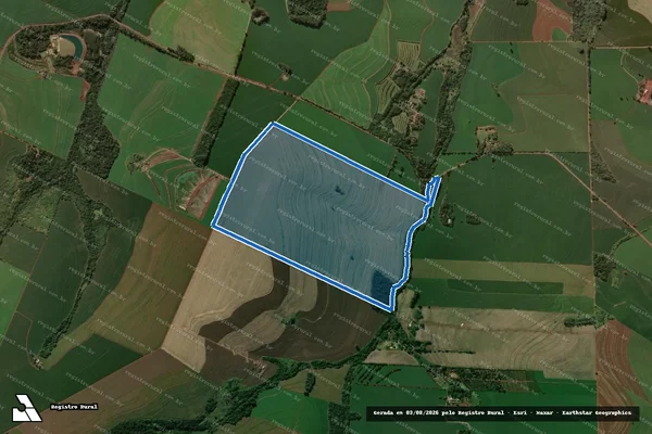 Imagem de satélite de LOTE ° 310 E 302-A - FAZENDA MARGARIDA em Rolândia - PR