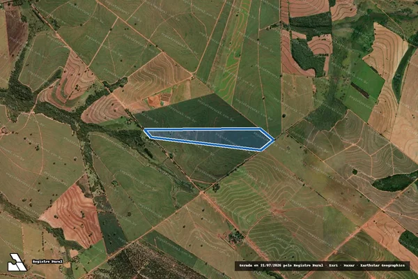 Imagem de satélite de Sítio Ouro Verde - Parte 1 em Iacri - SP