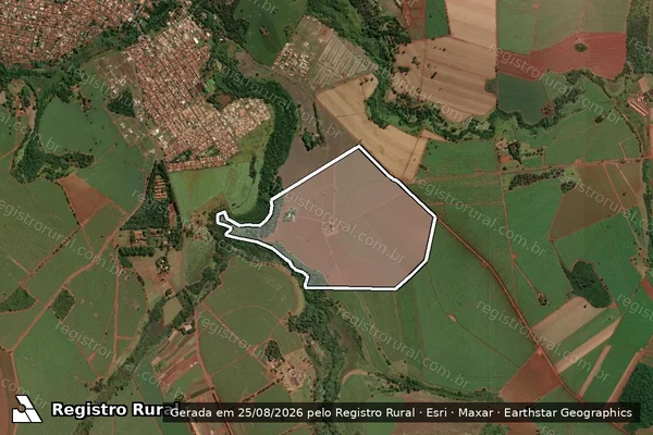 Imagem de satélite de Sítio Ipê / Parcela 1 em Ituverava - SP