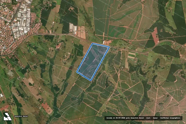 Imagem de satélite de Sitio Sao Joao - Matricula 23587 em Valentim Gentil - SP