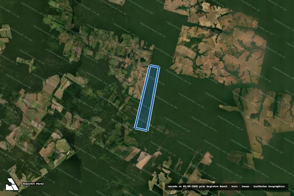 Imagem de satélite de FAZENDA MOTTA - Mat. nº: 9.793 em Peixoto de Azevedo - MT