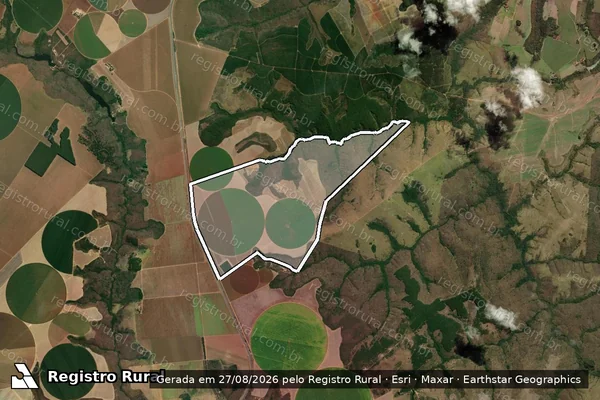 Imagem de satélite de Fazenda Santa Luiza I a IV - Parcela 1 em Campo Alegre de Goiás - GO