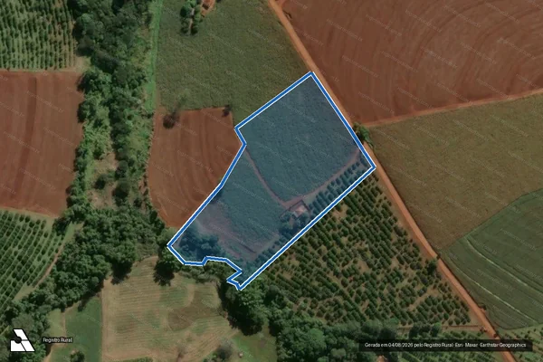 Imagem de satélite de Sítio Córrego - Remanescente em Pirassununga - SP