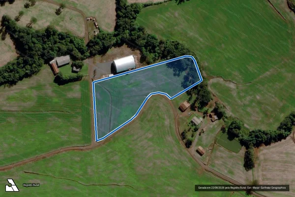 Imagem de satélite de PARTE DO LOTE COLONIAL RURAL Nº 183, SEÇÃO MARAVILHA - GLEBA 02 em Maravilha - SC