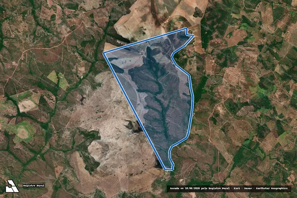 Imagem de satélite de FAZ. ÁGUA LIMPA, Junção de Parte do Lote 120 Lotº Caracol 2ª Et. e Lotes 04 e 99,Lotº Caracol 6ª Et. - Gleba 01 em Lagoa do Tocantins - TO