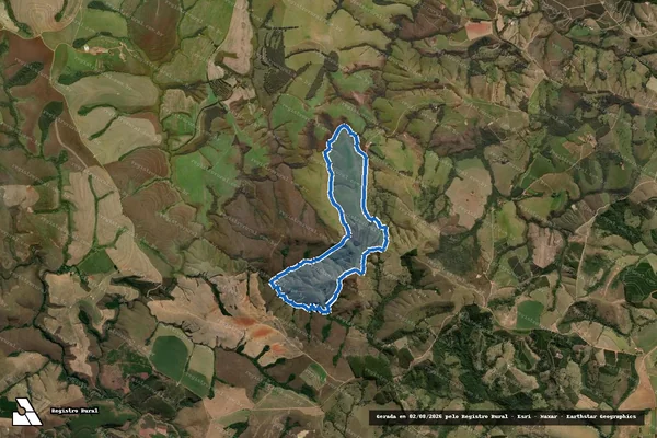 Imagem de satélite de Fazenda Muro de Pedra, lugar Muro Sujo - Parte 1 em Medeiros - MG