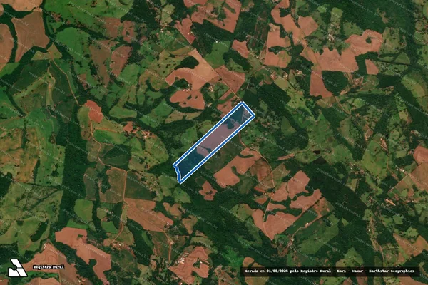 Imagem de satélite de Lote 40, Quinhão 04, Imóvel Izolina e Joaquim Pedro - Matrícula 5451 em Guaraniaçu - PR