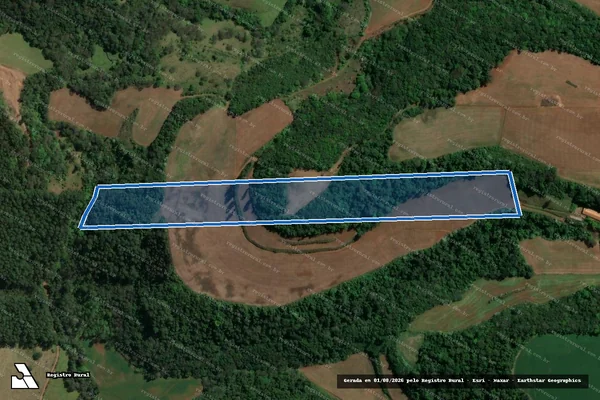 Imagem de satélite de Área Daniel Bettu - Parte 1 em Guatambú - SC