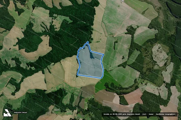 Imagem de satélite de FAZENDA TABOÃO - Matrícula 340, 418, 435, 4199 em Teixeira Soares - PR