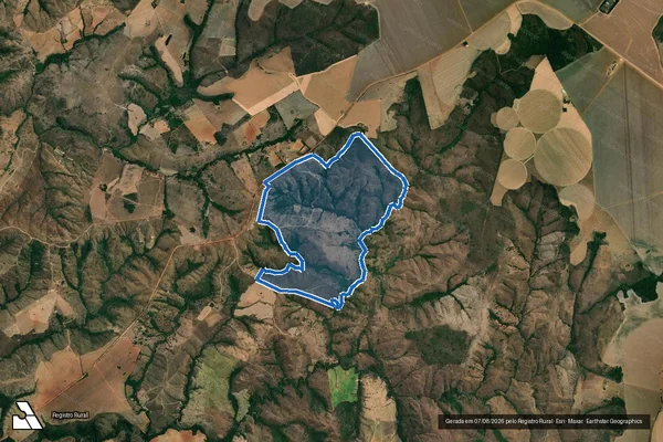 Imagem de satélite de FAZENDAS SAMAMBAIA OU ROCHA, LIMOEIRO DA SAMAMBAIA E SANTO ANTÔNIO DA BOA VISTA em Guarda-Mor - MG