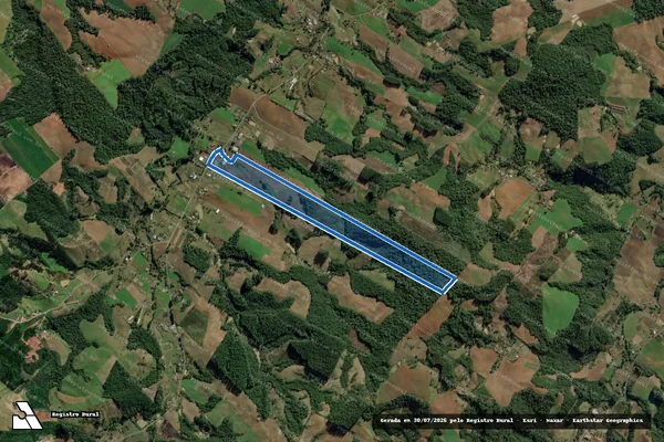 Imagem de satélite de Sítio Willemann - ÁREA 02 em Petrolândia - SC