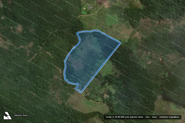 Imagem de satélite de Fazenda Cabeceira do Pirapetinga - Parcela 1 em Santa Bárbara do Monte Verde - MG